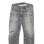 LEVI'S 501 Mens Regular Grey Denim Raw W30 L29 Button Fit Classic Straight Jeans