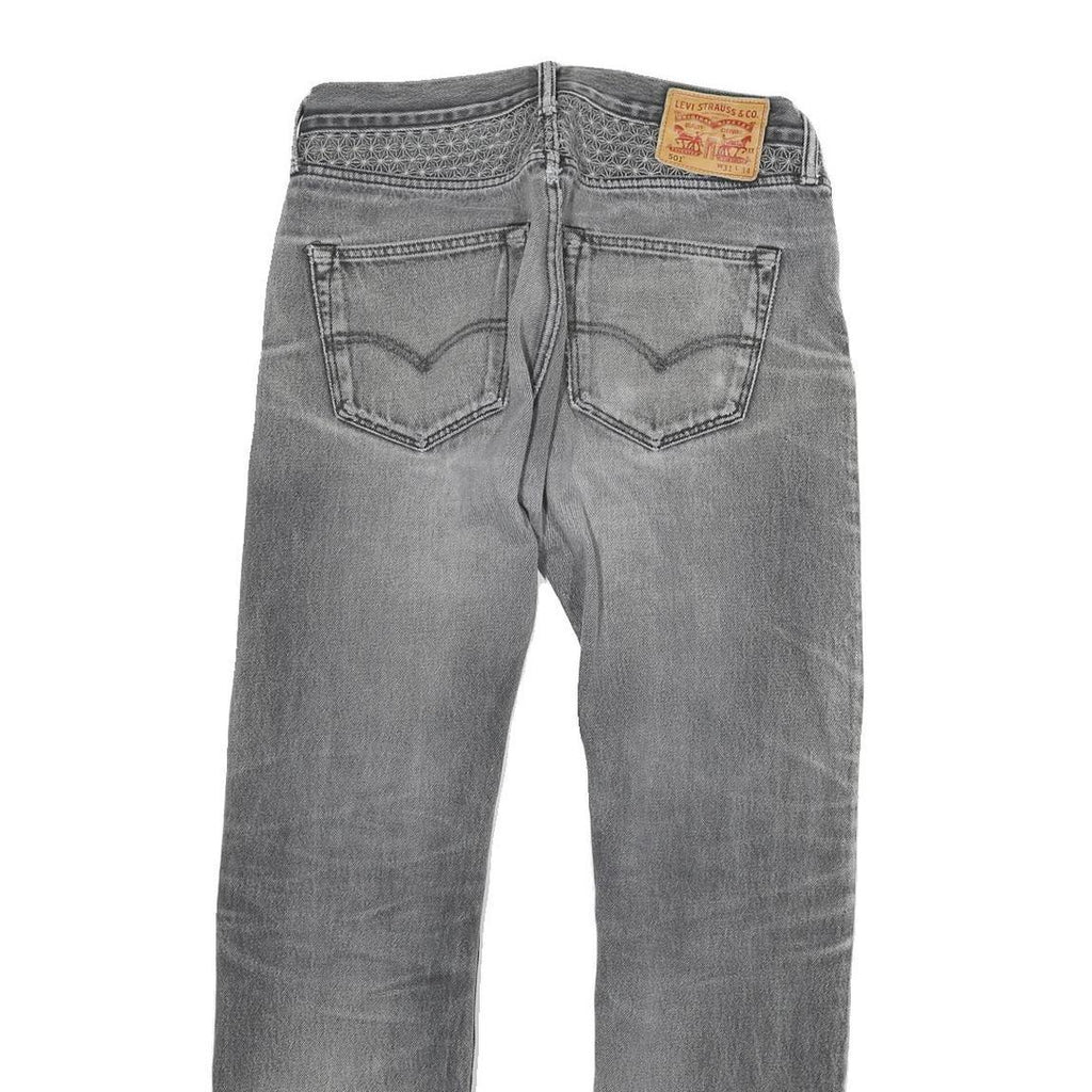 LEVI'S 501 Mens Regular Grey Denim Raw W30 L29 Button Fit Classic Straight Jeans