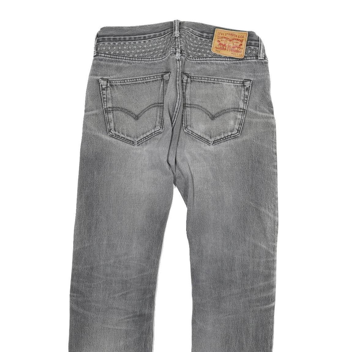 LEVI'S 501 Mens Regular Grey Denim Raw W30 L29 Button Fit Classic Straight Jeans