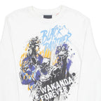 LEFTIES MAN MARVEL Black Panther Mens Sweatshirt White Crew Neck M
