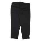 TOMMY HILFIGER Mens Cotton Blend Black Regular Fit Straight Leg Trousers W36 L25
