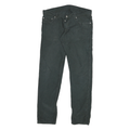 CARHARTT Mens Cotton Blend Black Slim Straight Trousers W32 L30 Workwear Button