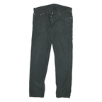 CARHARTT Mens Cotton Blend Black Slim Straight Trousers W32 L30 Workwear Button