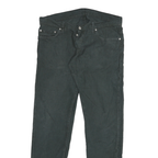 CARHARTT Mens Cotton Blend Black Slim Straight Trousers W32 L30 Workwear Button