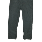 CARHARTT Mens Cotton Blend Black Slim Straight Trousers W32 L30 Workwear Button
