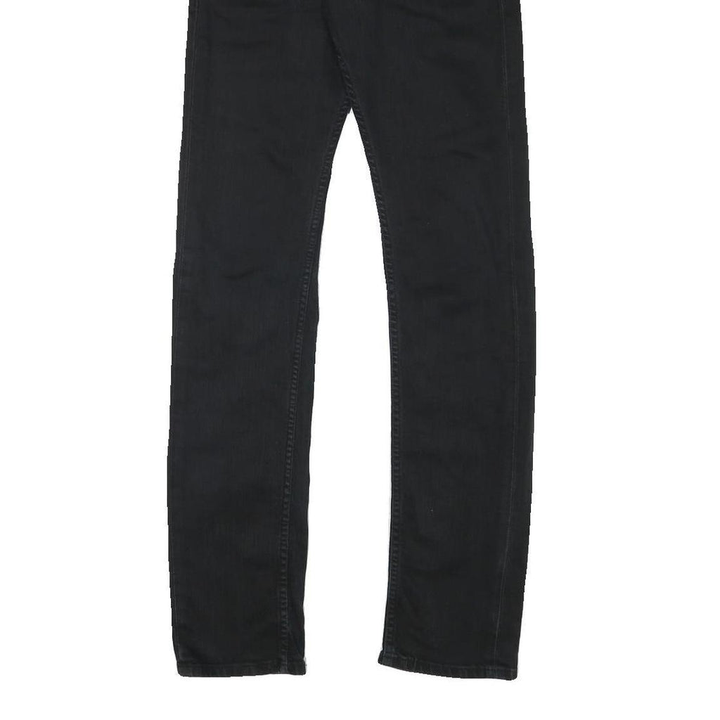 LEVI'S Mens Black Slim Skinny Denim Medium W30 L33 Jeans Zip Closure