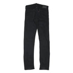 LEVI'S Mens Black Slim Skinny Denim Medium W30 L33 Jeans Zip Closure