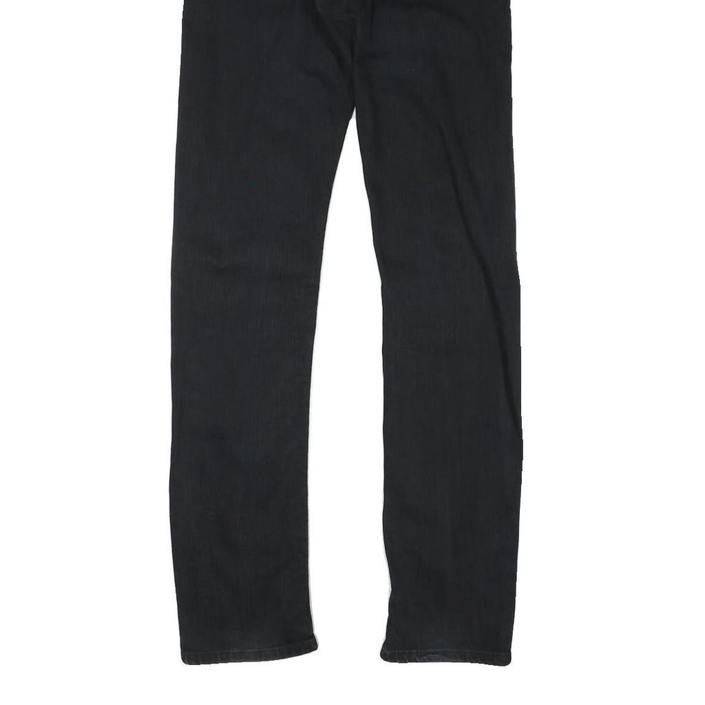 LEVI'S Mens Black Slim Skinny Denim Medium W30 L33 Jeans Zip Closure