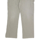 CARHARTT Mens Relaxed Fit Beige Cotton Blend Trouser W38 L30 Workwear Zip