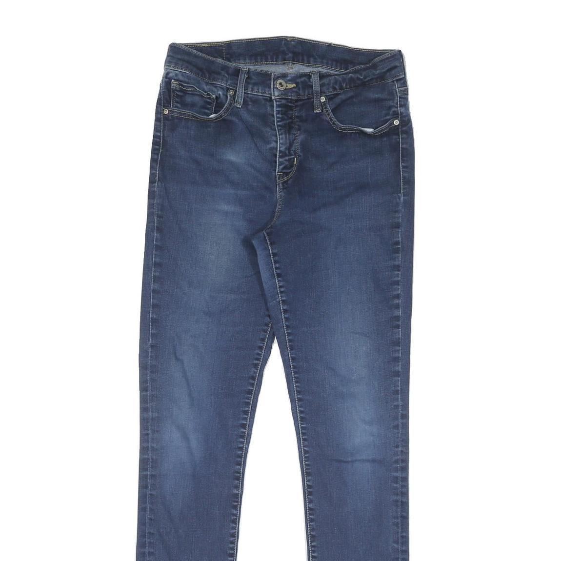 LEVI'S Womens Slim Blue Denim Slim Skinny Jeans W30 L32 Classic Cotton Zip