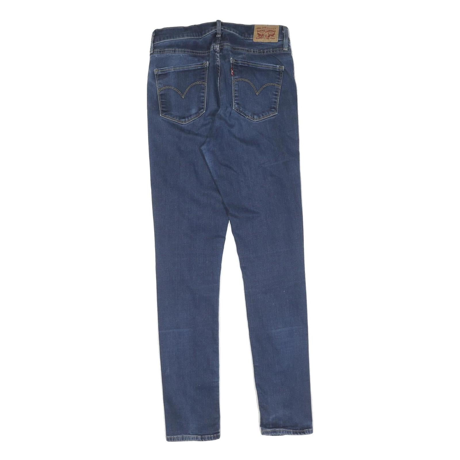 LEVI'S Womens Slim Blue Denim Slim Skinny Jeans W30 L32 Classic Cotton Zip