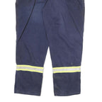 CARHARTT Mens Cotton Blend Navy Reflective Strip Relaxed Workwear Trousers W40