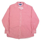 TOMMY HILFIGER Mens Shirt Red Striped Long Sleeve XL