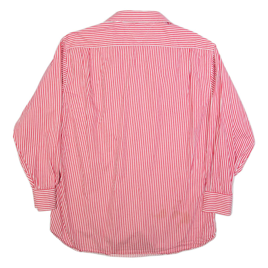 TOMMY HILFIGER Mens Shirt Red Striped Long Sleeve XL