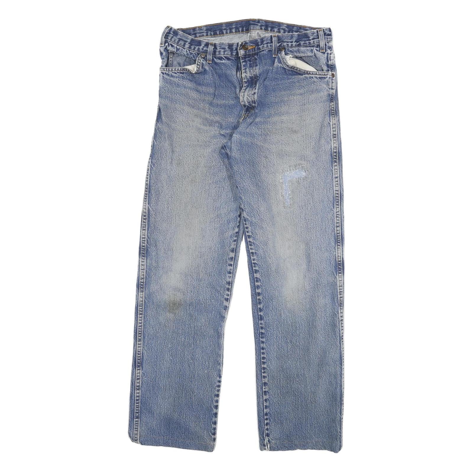 DICKIES Mens Blue Regular Jeans Denim W34 L32 Workwear Casual Zip Closure