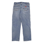 DICKIES Mens Blue Regular Jeans Denim W34 L32 Workwear Casual Zip Closure
