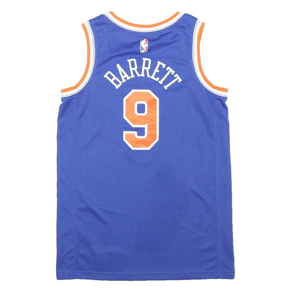 NIKE Mens Blue & Orange Basketball Jersey S Sleeveless Crew Neck Barrett