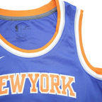 NIKE Mens Blue & Orange Basketball Jersey S Sleeveless Crew Neck Barrett