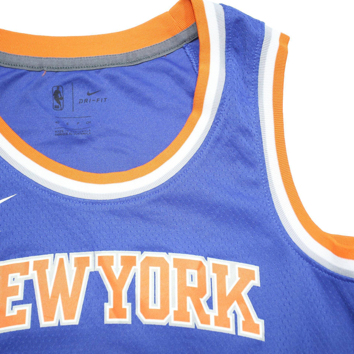 NIKE Mens Blue & Orange Basketball Jersey S Sleeveless Crew Neck Barrett