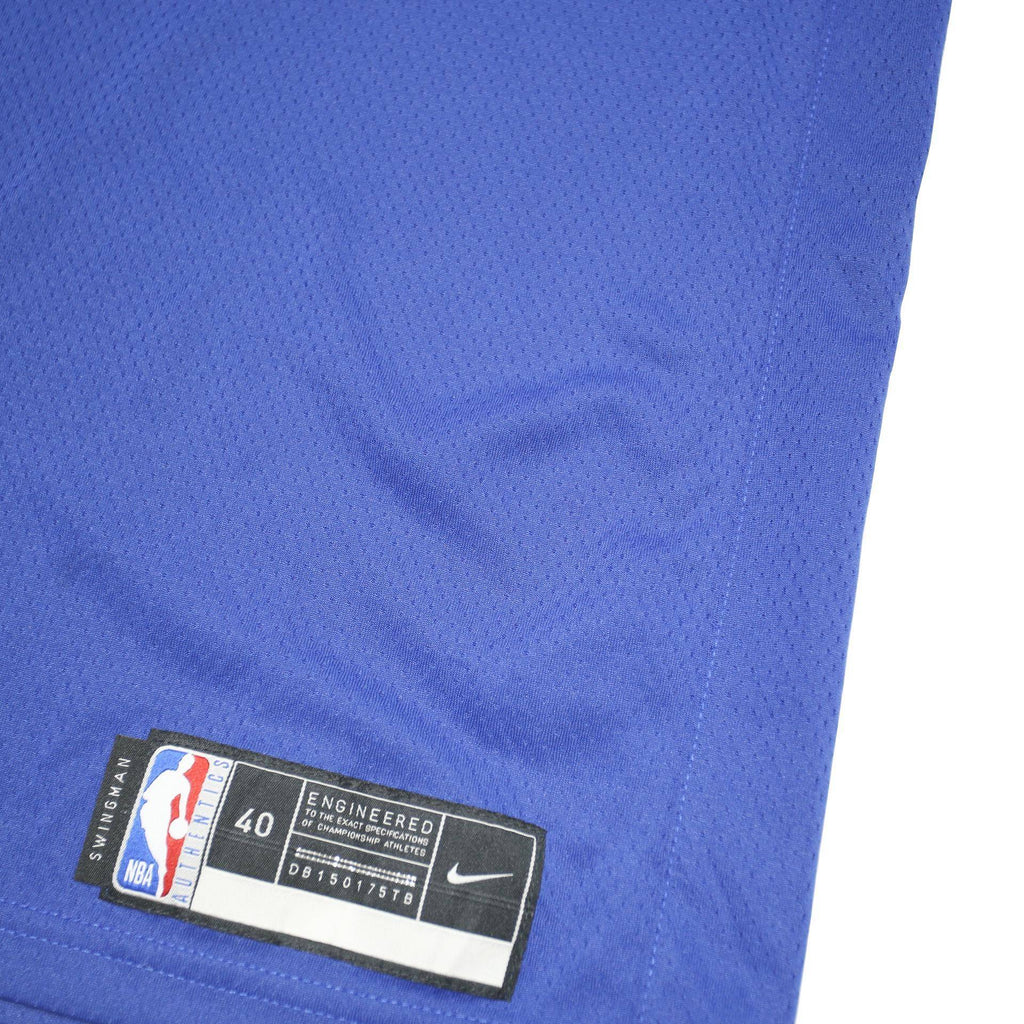 NIKE Mens Blue & Orange Basketball Jersey S Sleeveless Crew Neck Barrett