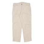 LEVI'S Mens Regular Cream Cotton Straight Fit Trousers W33 L28 Casual Wear