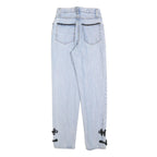 BASIC BLUES Womens Regular Fit Light Blue Denim Jeans W26 L30 Embroidered Detail