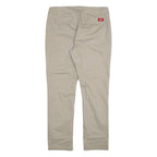 DICKIES Womens Trousers Beige Slim Tapered W31 L29