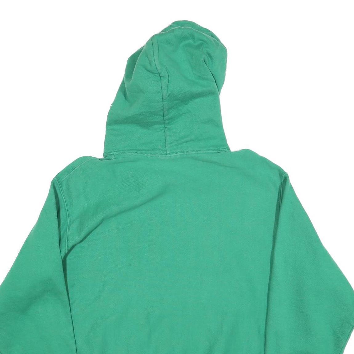 CHAMPION REVERSE WEAVE Mens Green Pullover Hoodie L Cotton Blend Casual