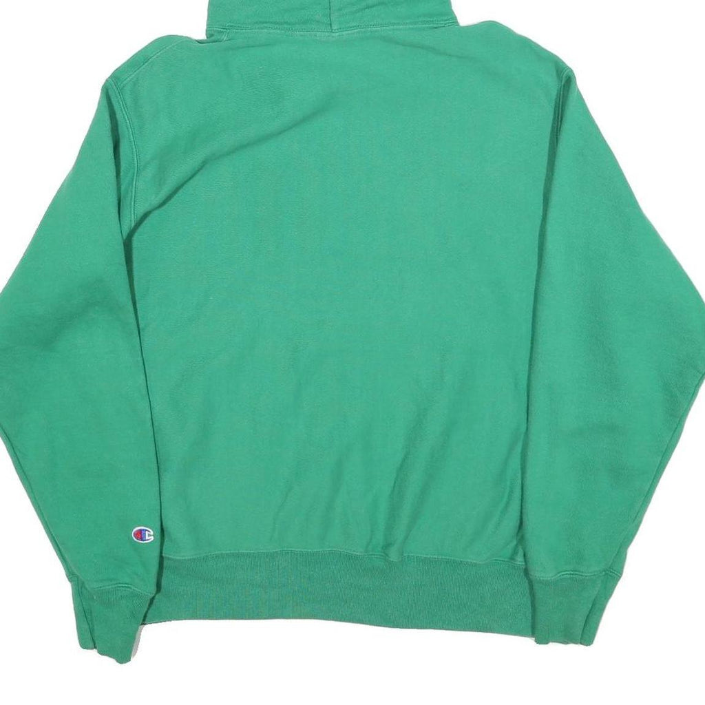 CHAMPION REVERSE WEAVE Mens Green Pullover Hoodie L Cotton Blend Casual