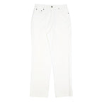 Womens White Regular Fit Straight Leg Denim Cotton Blend Jeans W30 L32 Classic