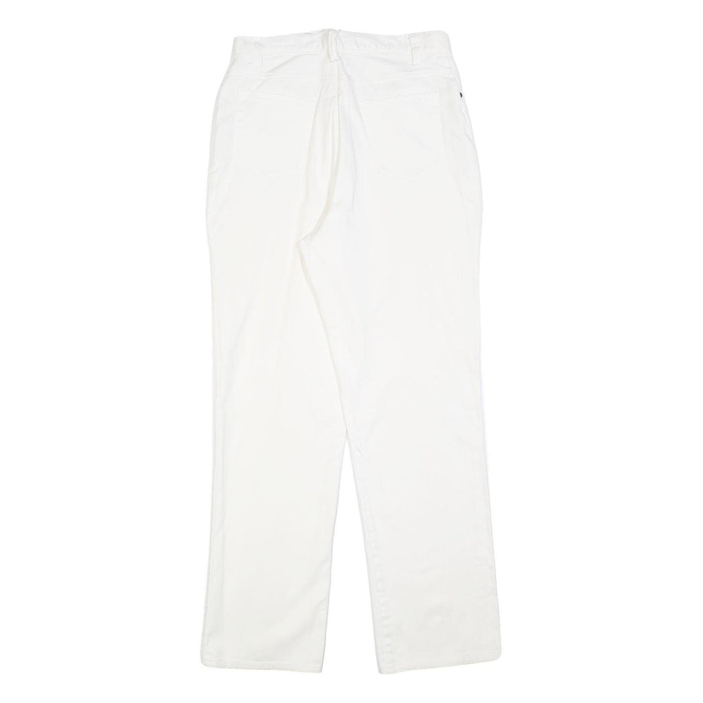 Womens White Regular Fit Straight Leg Denim Cotton Blend Jeans W30 L32 Classic