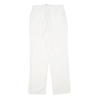 Womens White Regular Fit Straight Leg Denim Cotton Blend Jeans W30 L32 Classic