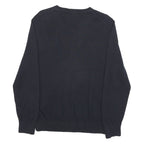 NAUTICA Mens Navy Plain V Neck Basic Knit Jumper M Cotton Blend Casual Stylish