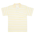 Mens Polo Shirt Yellow Striped S