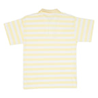 Mens Polo Shirt Yellow Striped S