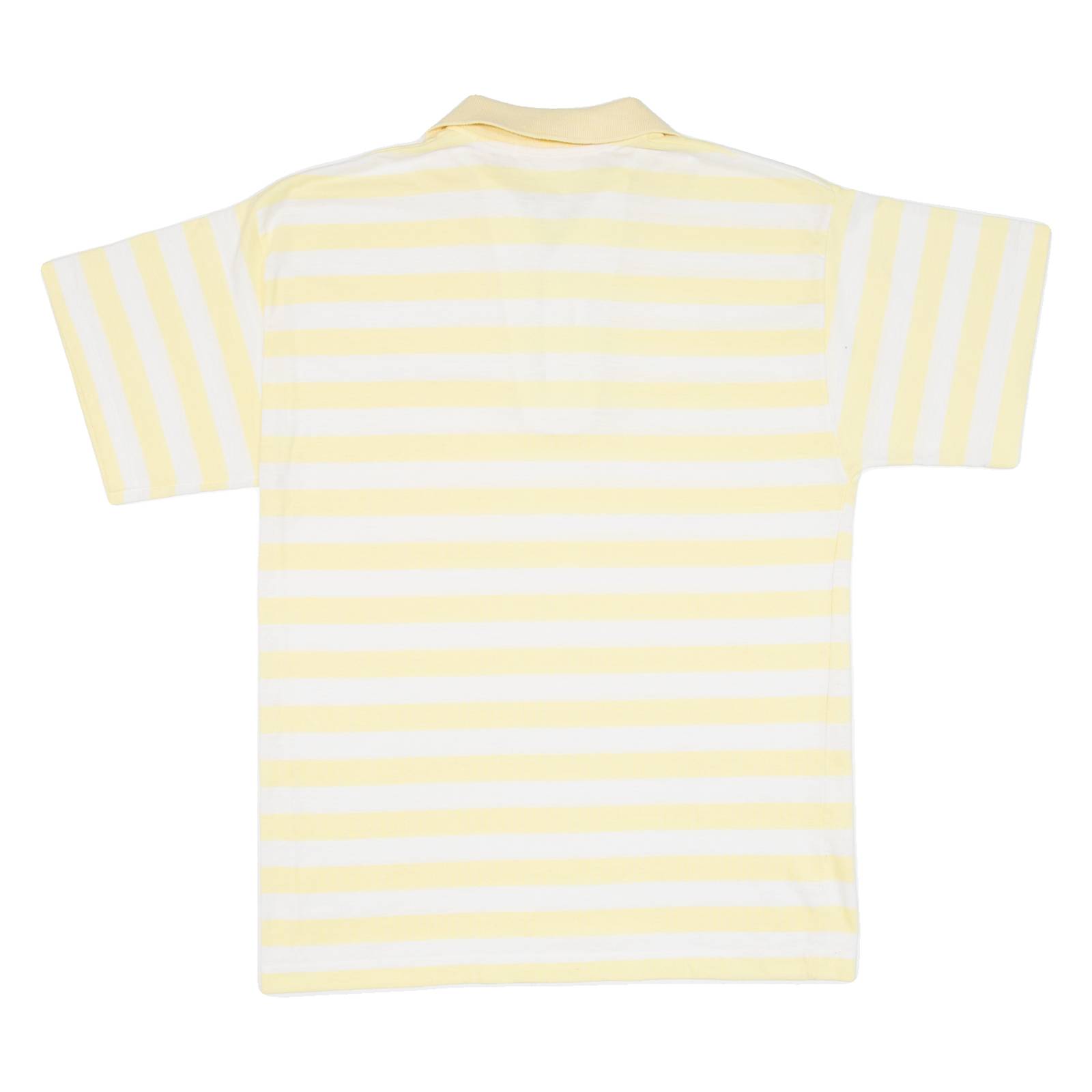 Mens Polo Shirt Yellow Striped S