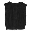 RIVER ISLAND Womens Black Sleeveless Round Neck Plain Top UK 12 Polyester Blend