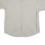 HILLS & ARCHER Mens Beige Cotton Shirt M Short Sleeve Casual Classic