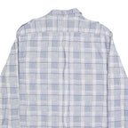 DKNY Mens Blue White Check Shirt L Casual Cotton Long Sleeve Button Shirt