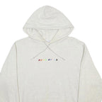 CHAMPION Womens Cream Hoodie L Cotton Blend Casual Pullover Rude Girls Print