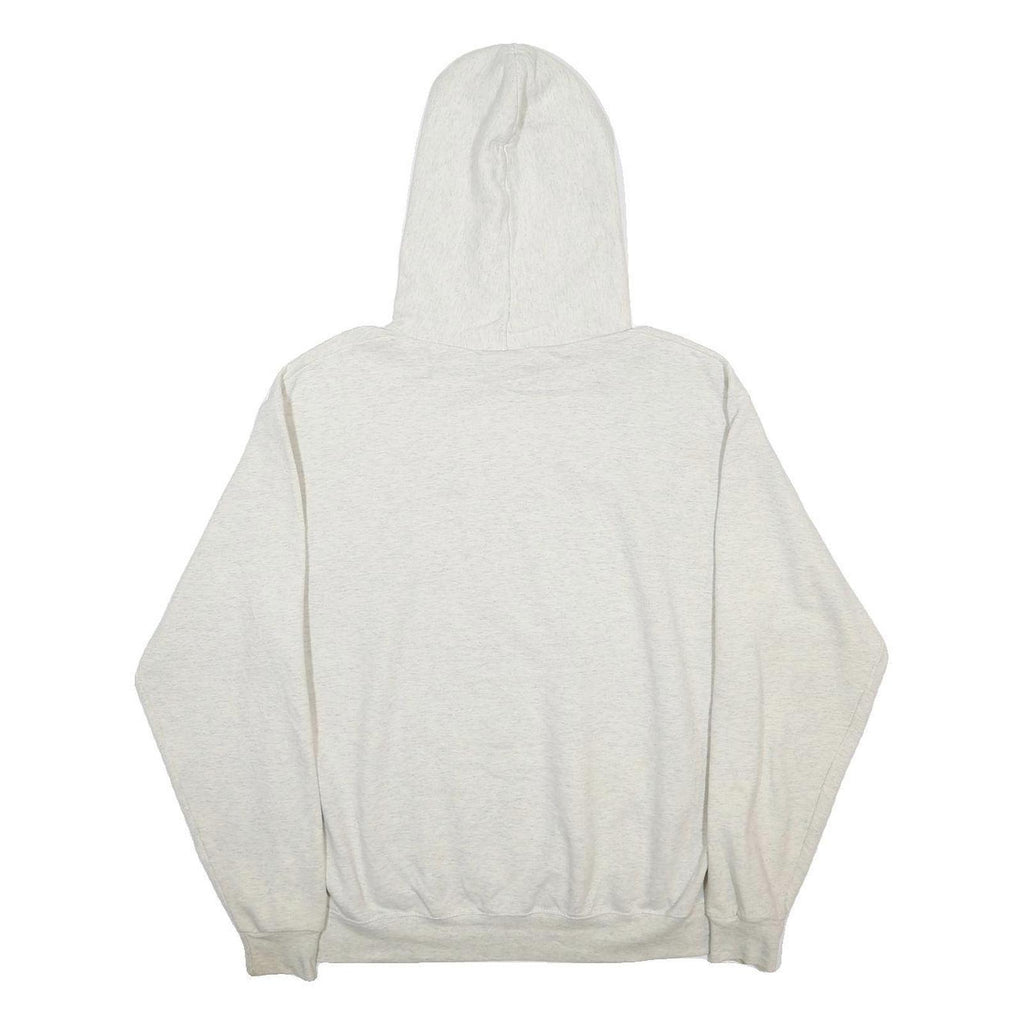 CHAMPION Womens Cream Hoodie L Cotton Blend Casual Pullover Rude Girls Print