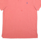 POLO RALPH LAUREN Mens Pink Short Sleeve Plain XL Cotton Blend Polo Shirt