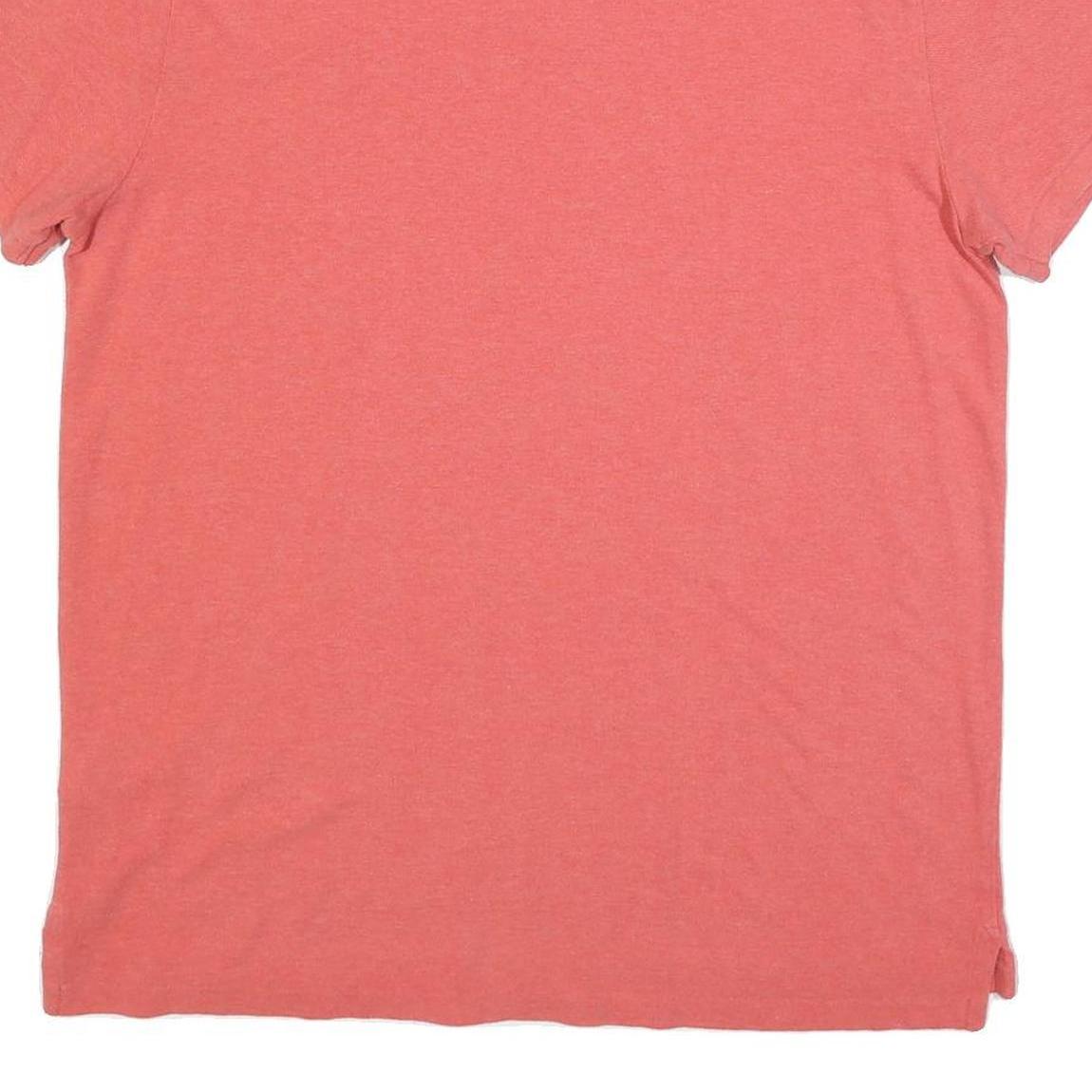 POLO RALPH LAUREN Mens Pink Short Sleeve Plain XL Cotton Blend Polo Shirt