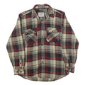OUTDOOR LIFE Mens Beige & Red Cotton Blend Check Shirt M Casual Lumberjack