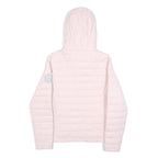 DIESEL Womens Pink Quilt Jacket M Polyester Hooded Zip Casual Lightweight