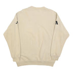ADIDAS Mens Beige Cotton Blend Crew Neck S Logo Sweatshirt Casual Sport