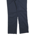DICKIES Womens Regular Navy Blue Cotton Blend Trousers W30 L30 Zip Closure