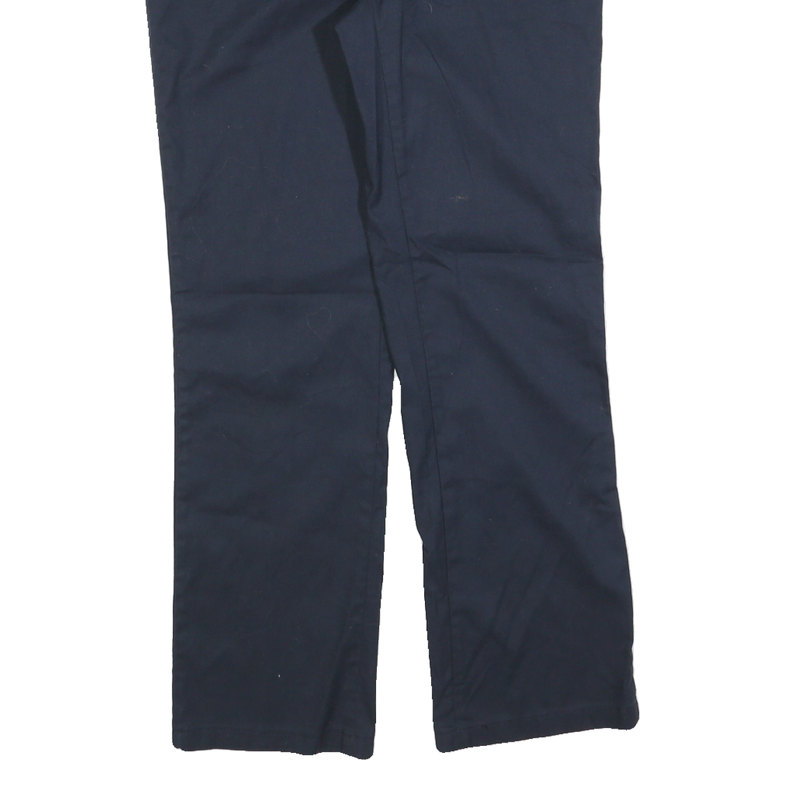 DICKIES Womens Regular Navy Blue Cotton Blend Trousers W30 L30 Zip Closure