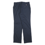 DICKIES Womens Regular Navy Blue Cotton Blend Trousers W30 L30 Zip Closure