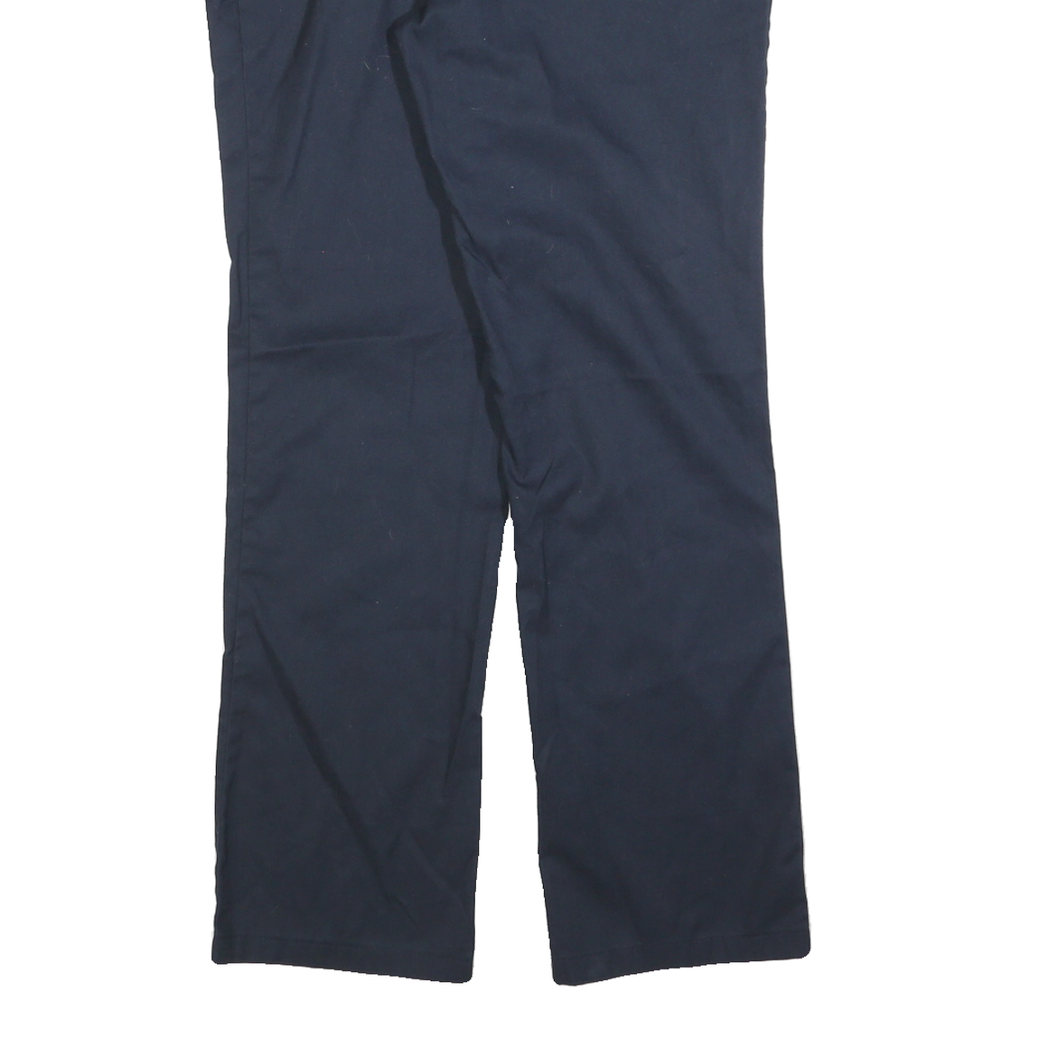 DICKIES Womens Regular Navy Blue Cotton Blend Trousers W30 L30 Zip Closure
